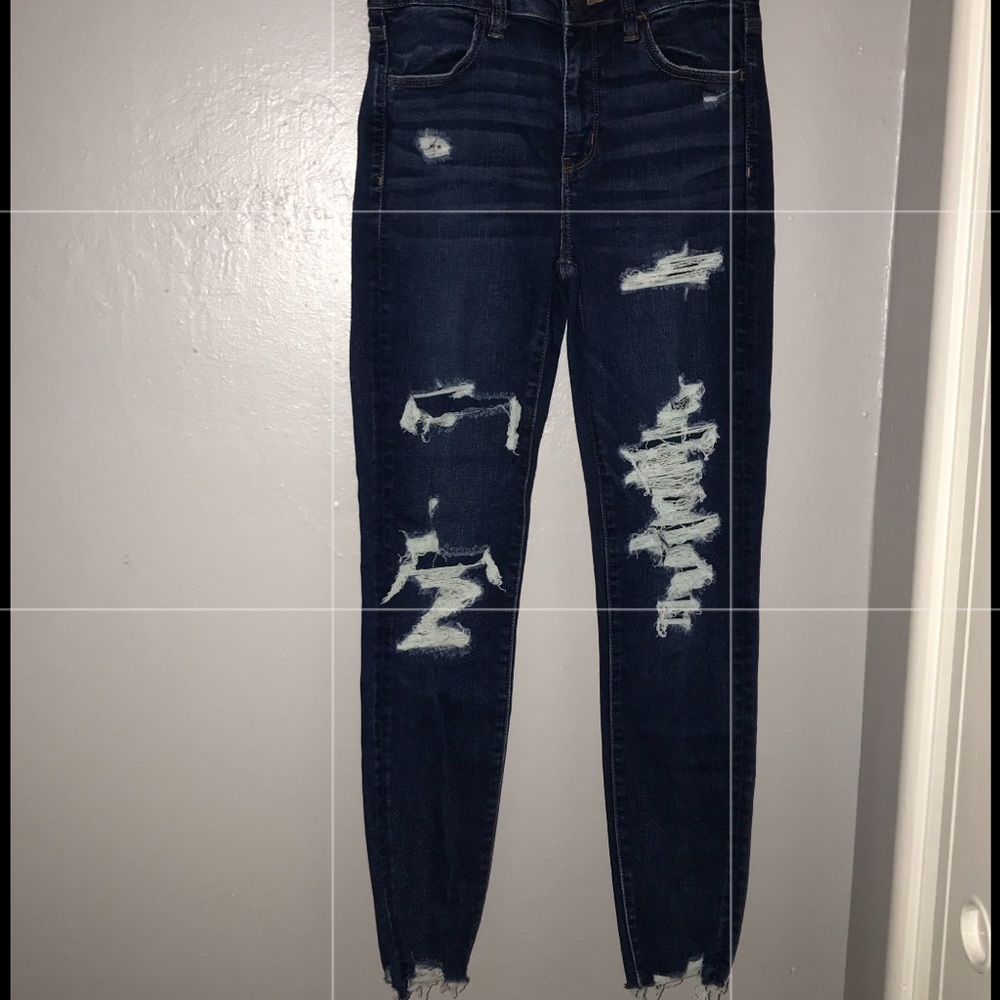 American Eagle Hi-Rise Ripped Jegging Jeans